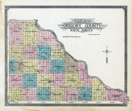 Gregory County Outline Map, Gregory County 1912